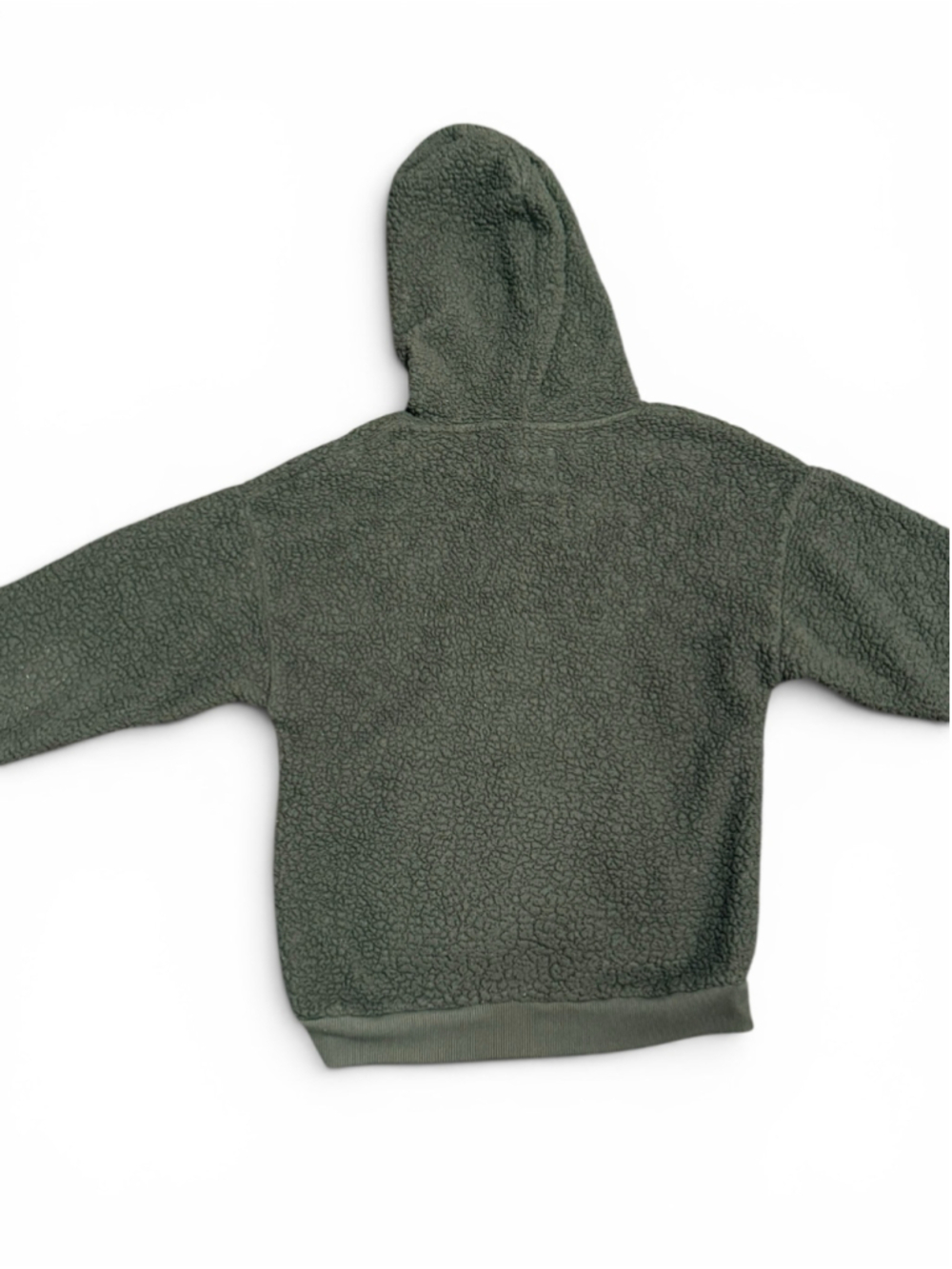 American Eagle Women’s Sherpa Fleece Pullover Hoodie Army Olive Green Sz XS Cozy - Picture 5 of 6